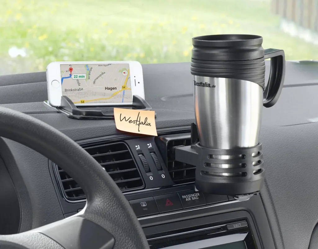 Auto Pad, schwarz, inklusive Getränkehalter