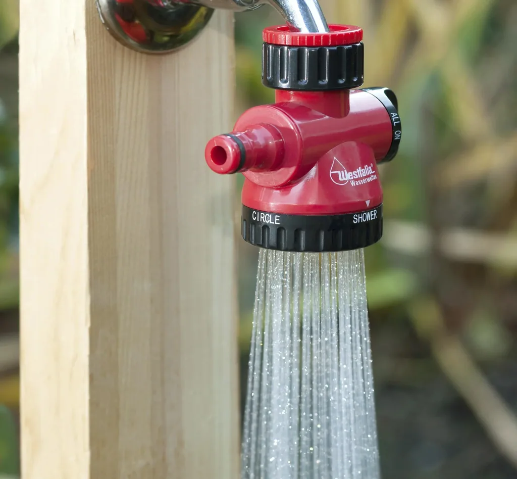 2-Wege Wasserhahn Adapter mit Schlauch- und Brausenauslass