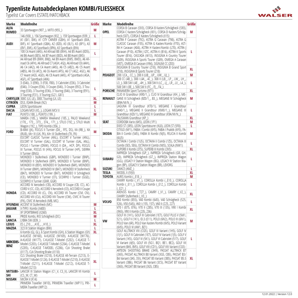 All Weather light Kombi - Größe M - 440 x 185 x 145 cm - PEVA