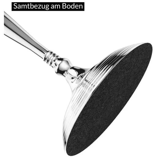Kerzenständer silber glänzend Aluminium 40cm 5-armig Kandelaber