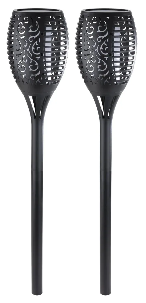Solar Gartenfackel mit Flammeneffekt - 2er Set