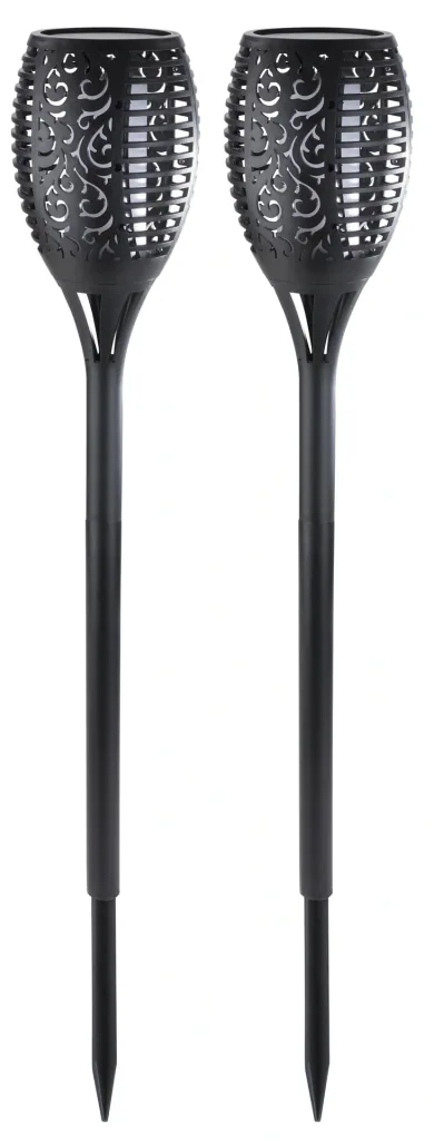 Solar Gartenfackel mit Flammeneffekt - 2er Set