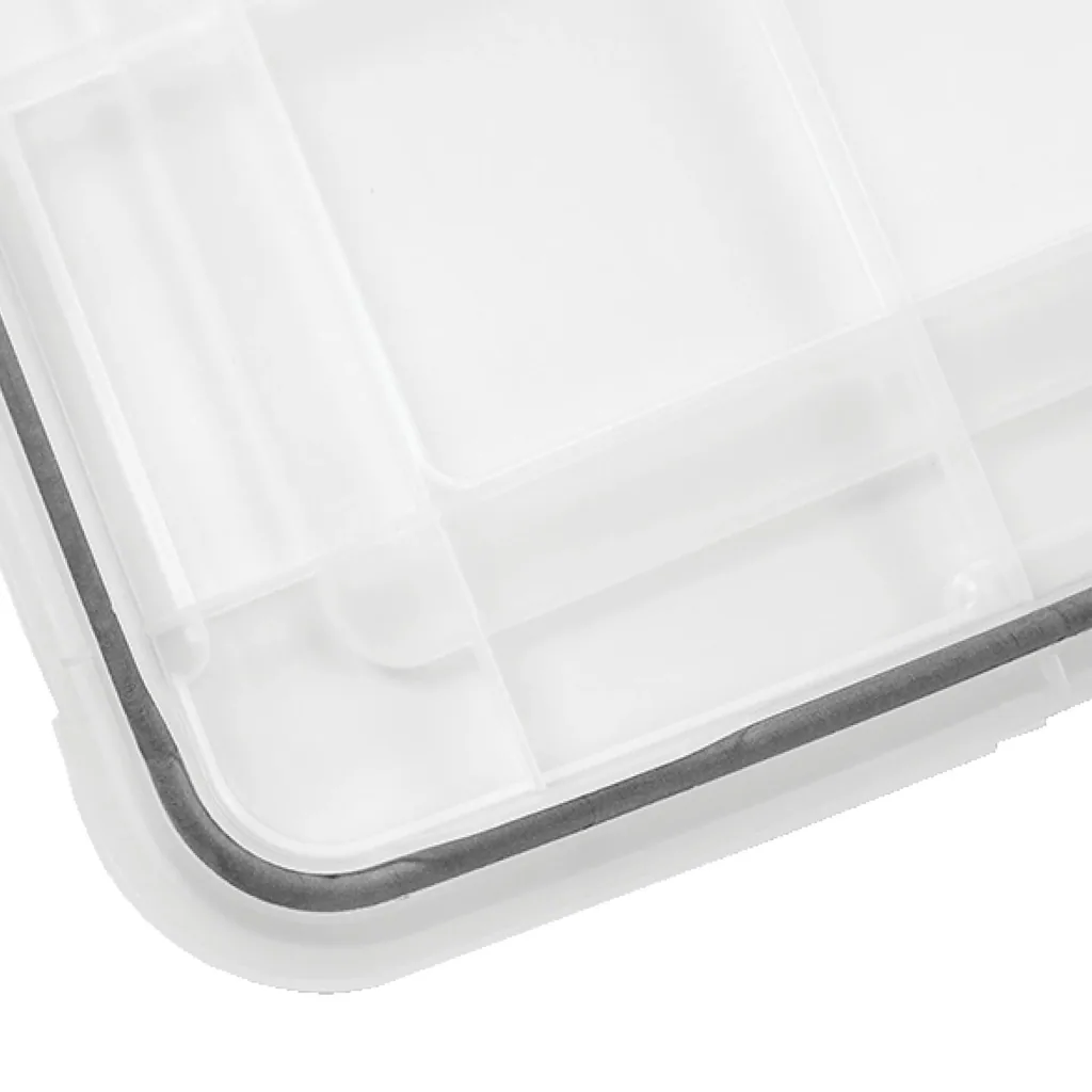 Wasserdichte Aufbewahrungsbox, transparent, 50 Liter, 2er Set