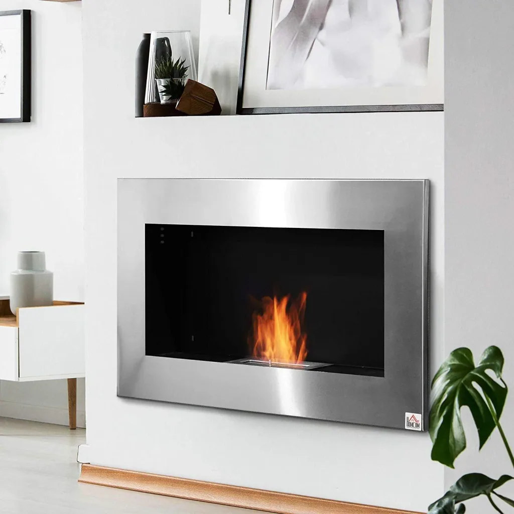 Wandkamin mit Ethanol-Brennstoff