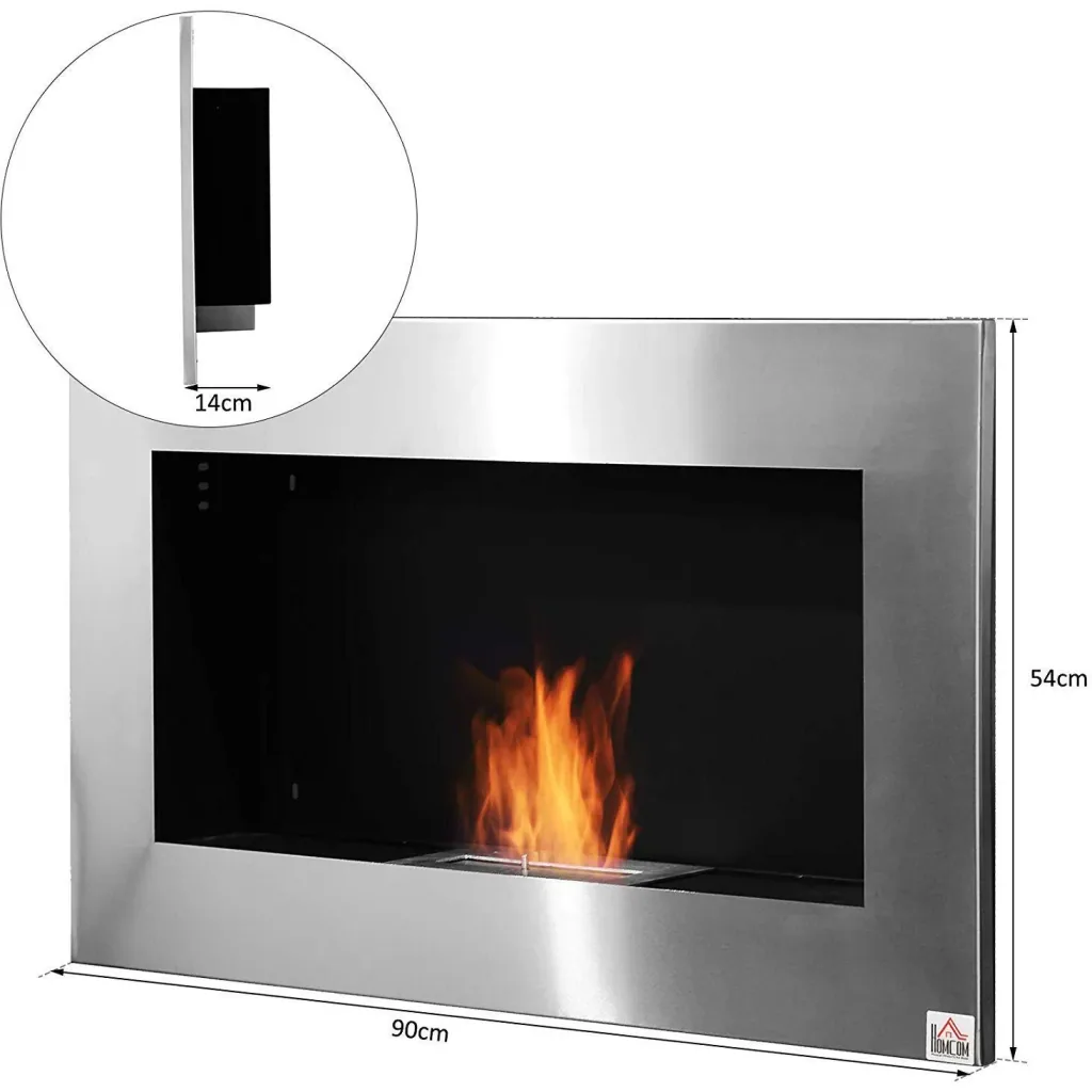Wandkamin mit Ethanol-Brennstoff