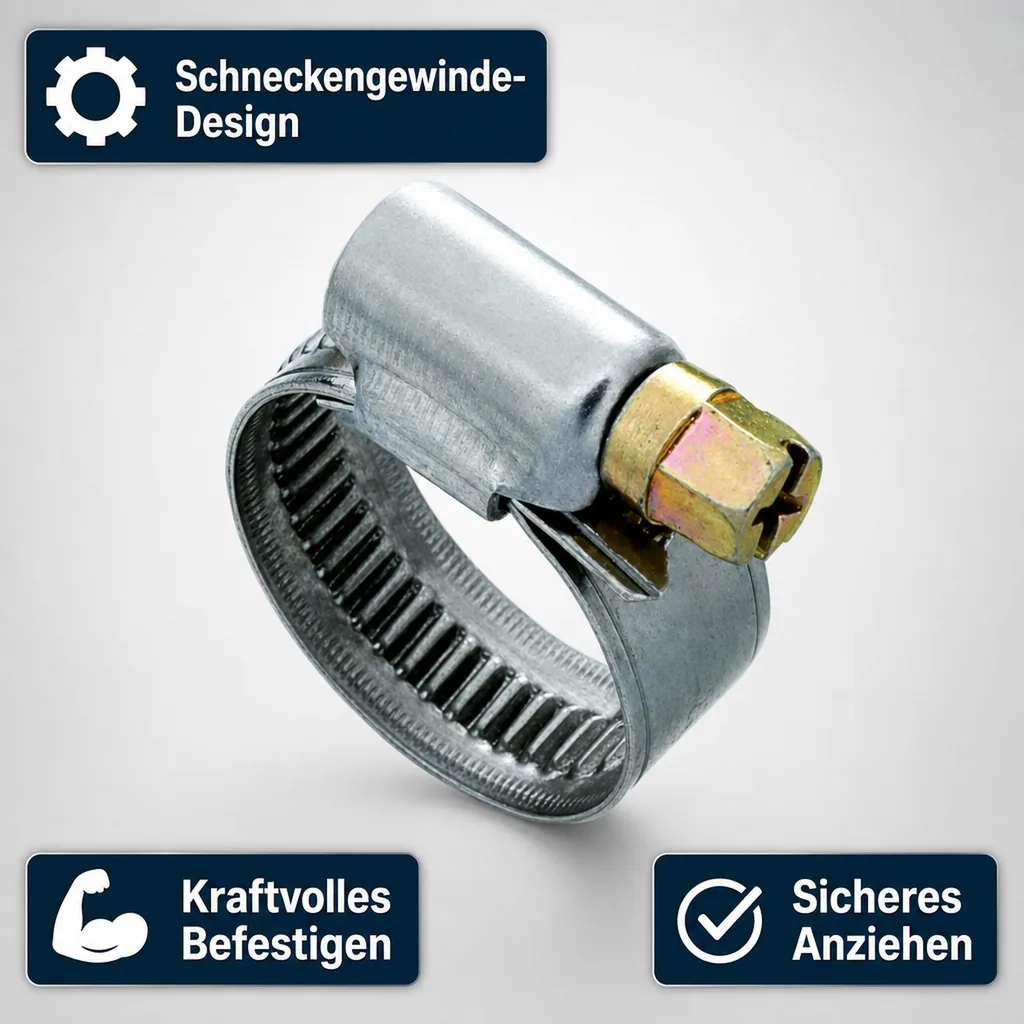 Edelstahl W4 Schlauchschellen 12 mm 40 - 60 mm