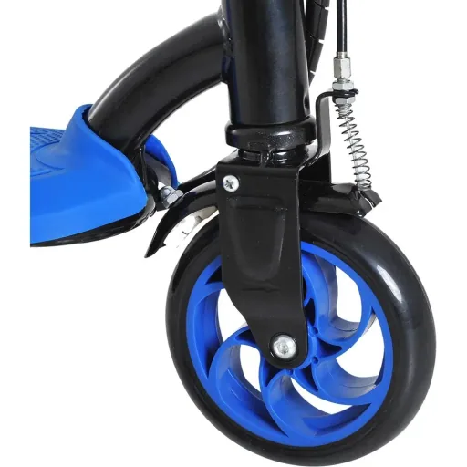 E-Scooter Tretroller Kinderroller Kinder Roller Metall Blau