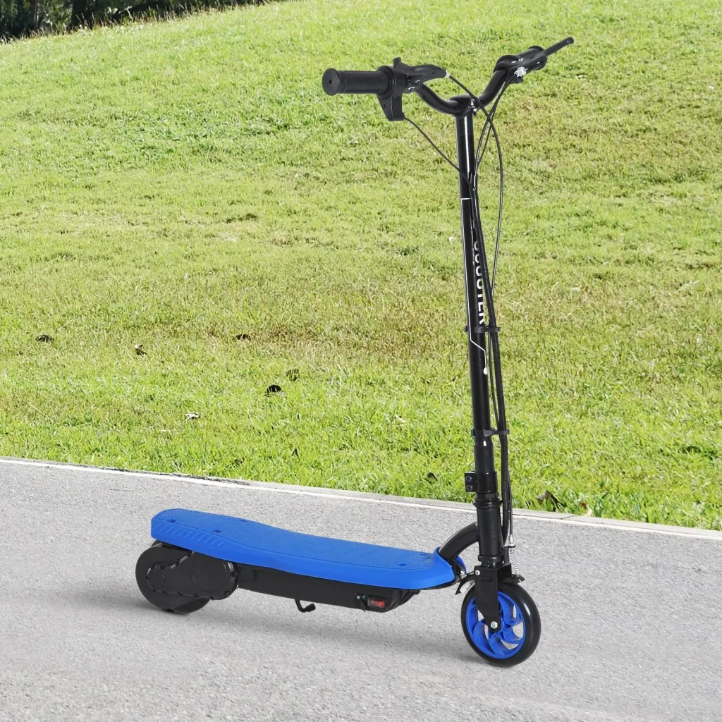 E-Scooter Tretroller Kinderroller Kinder Roller Metall Blau