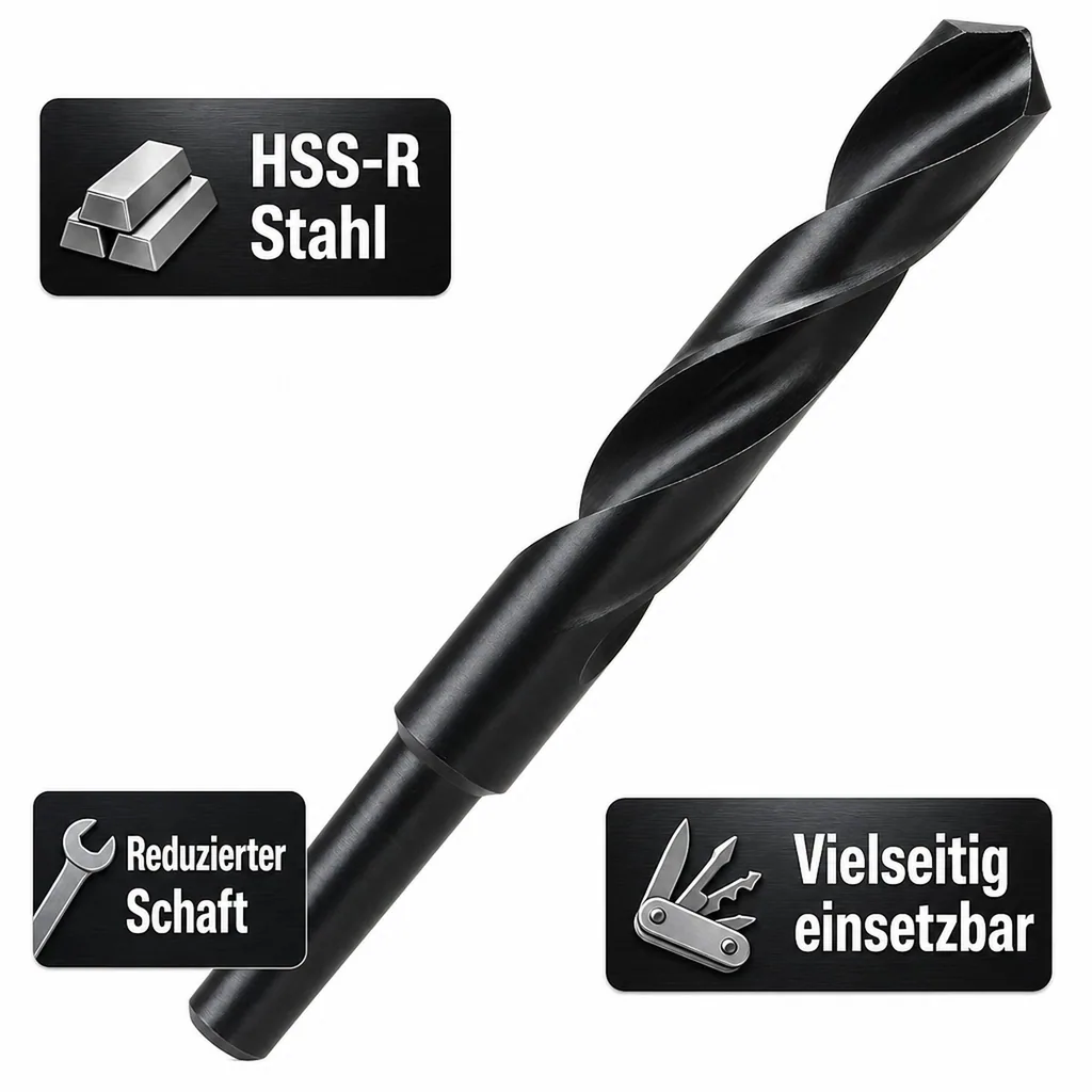 HSS Bohrer 17mm, Metallbohrer, Spiralbohrer DIN 338