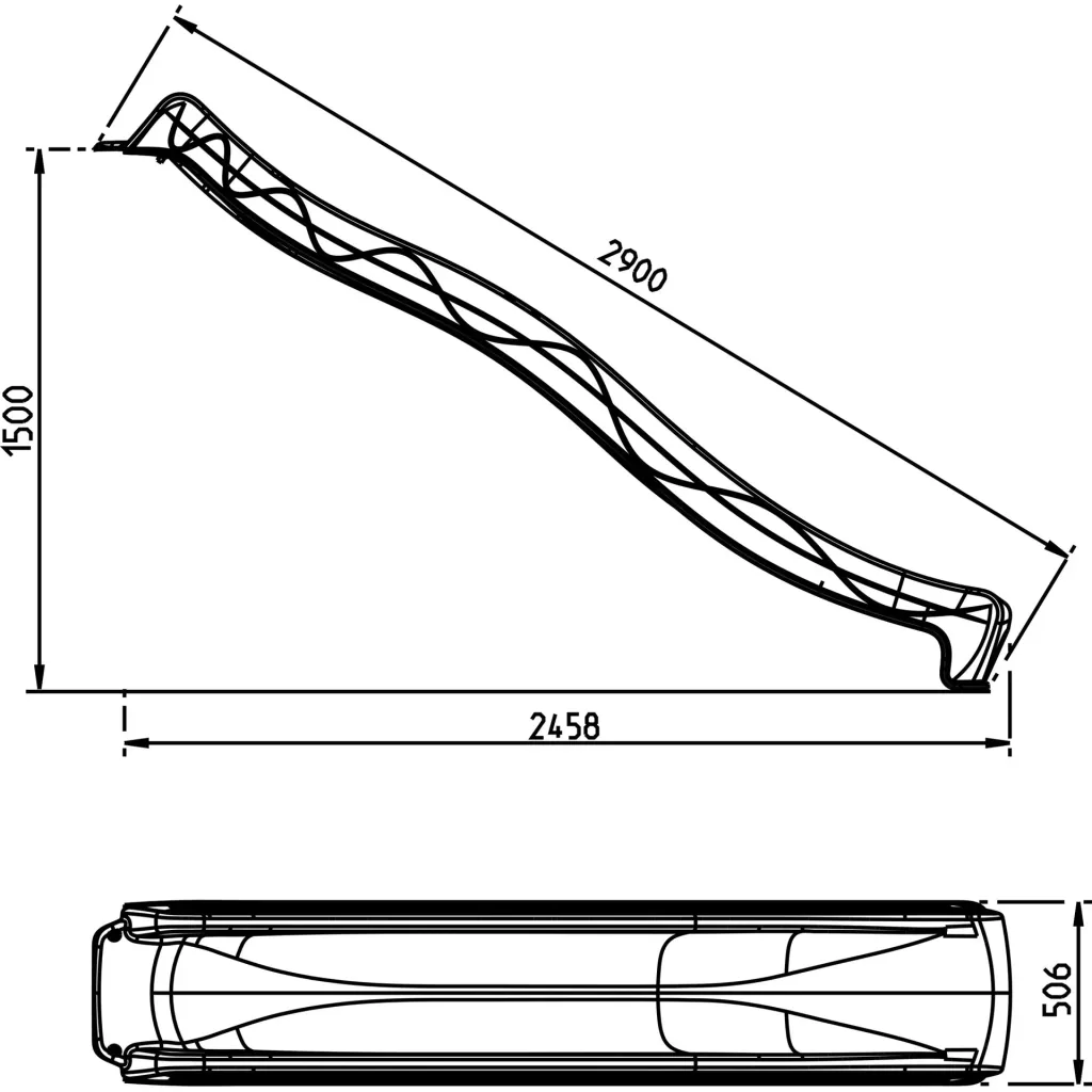 Sky290 Rutsche mit Wasseranschluss Lila - 290 cm