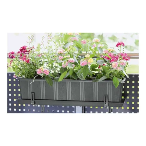 Blumenkasten Untersetzer, Blumenkasten 50 cm, anthrazit