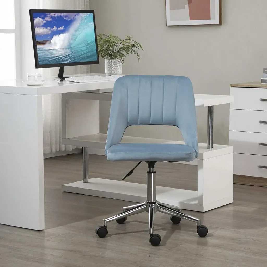 Bürostuhl Drehstuhl Schreibtischstuhl Höhenverstellbar 360° drehbar Jakobsmuschel-Form mit Nahtlinien-Design Schaumstoff