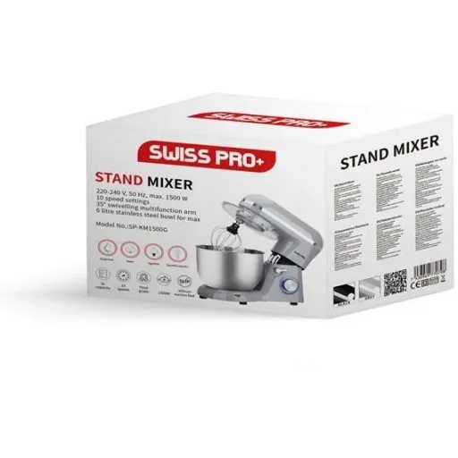 Leistungsstarke Küchenmaschine - 1500W - 6L - Edelstahl