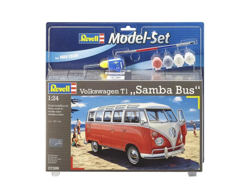 Model Set Volkswagen T1 "Samba Bus", Inkl. Farben, Kleber, Pinsel