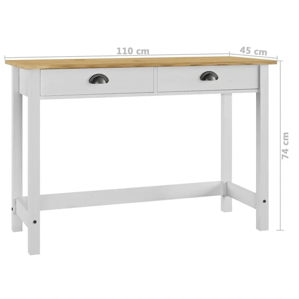 Wandtisch Hill Range mit 2 Schubladen 110x45x74 cm Kiefer
