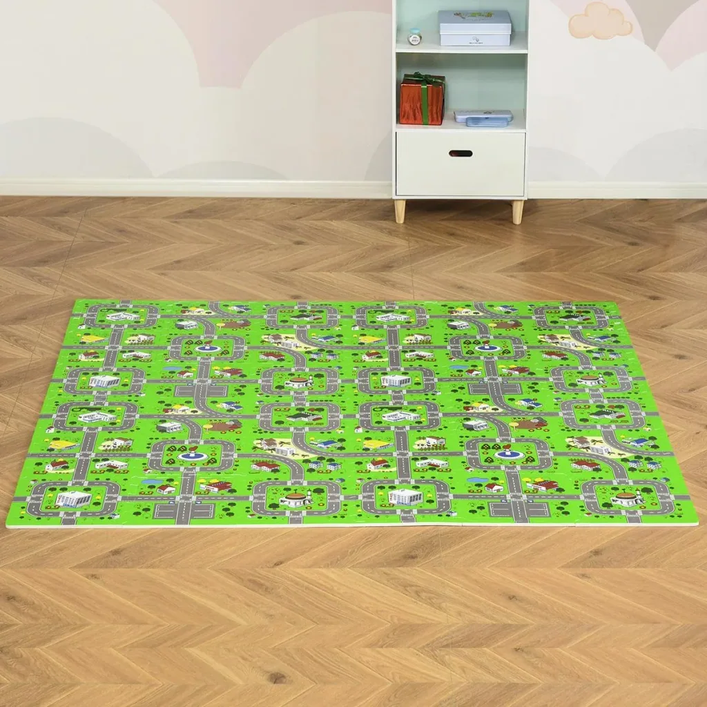 Kinder Puzzlematte Kinderspielteppich Spielteppich 36 Stück mit 24 Seitenstreifen und rutschfesten Vorderseite Krankenha