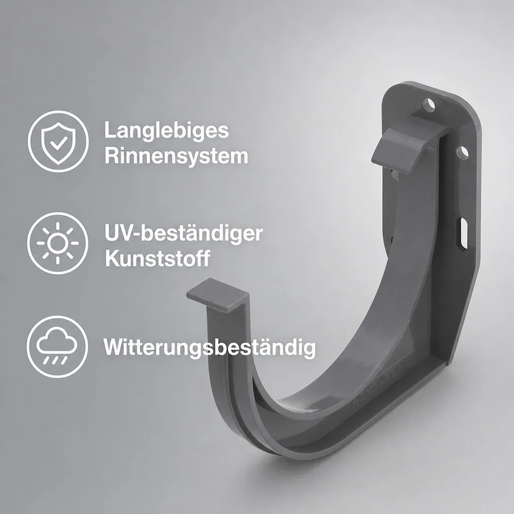 Rinnenhalter graphit, Dachrinnenhalter System 100, Regenrinnenhalter