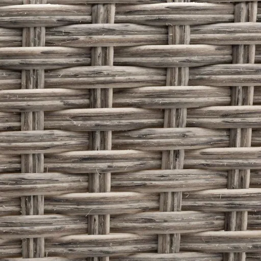 2x Rattan Balkonpflanzer creme