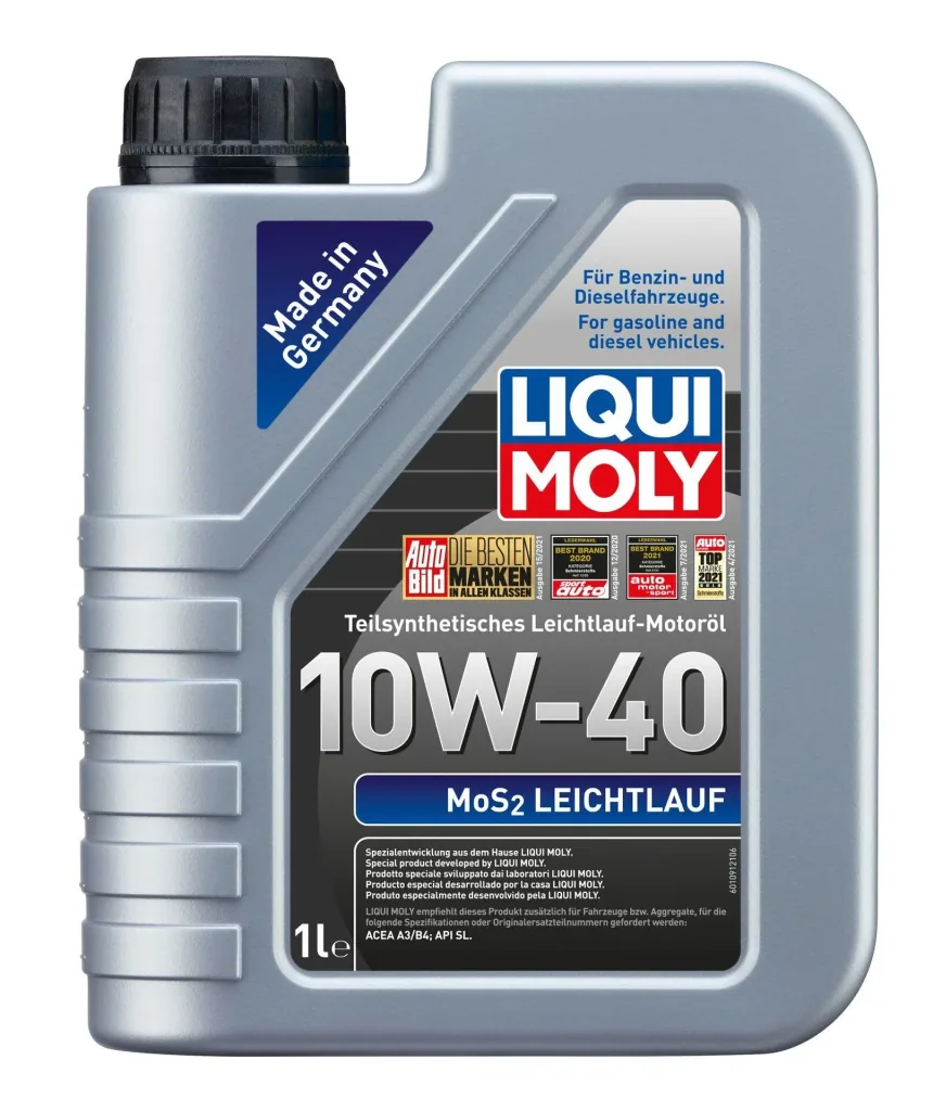 Teilsynthetisches Leichtlaufmotorenöl MoS2 Leichtlauf 10W-40, 1 Liter