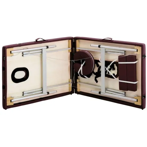 Klappbarer Massagetisch 2 Zonen Aluminium lila