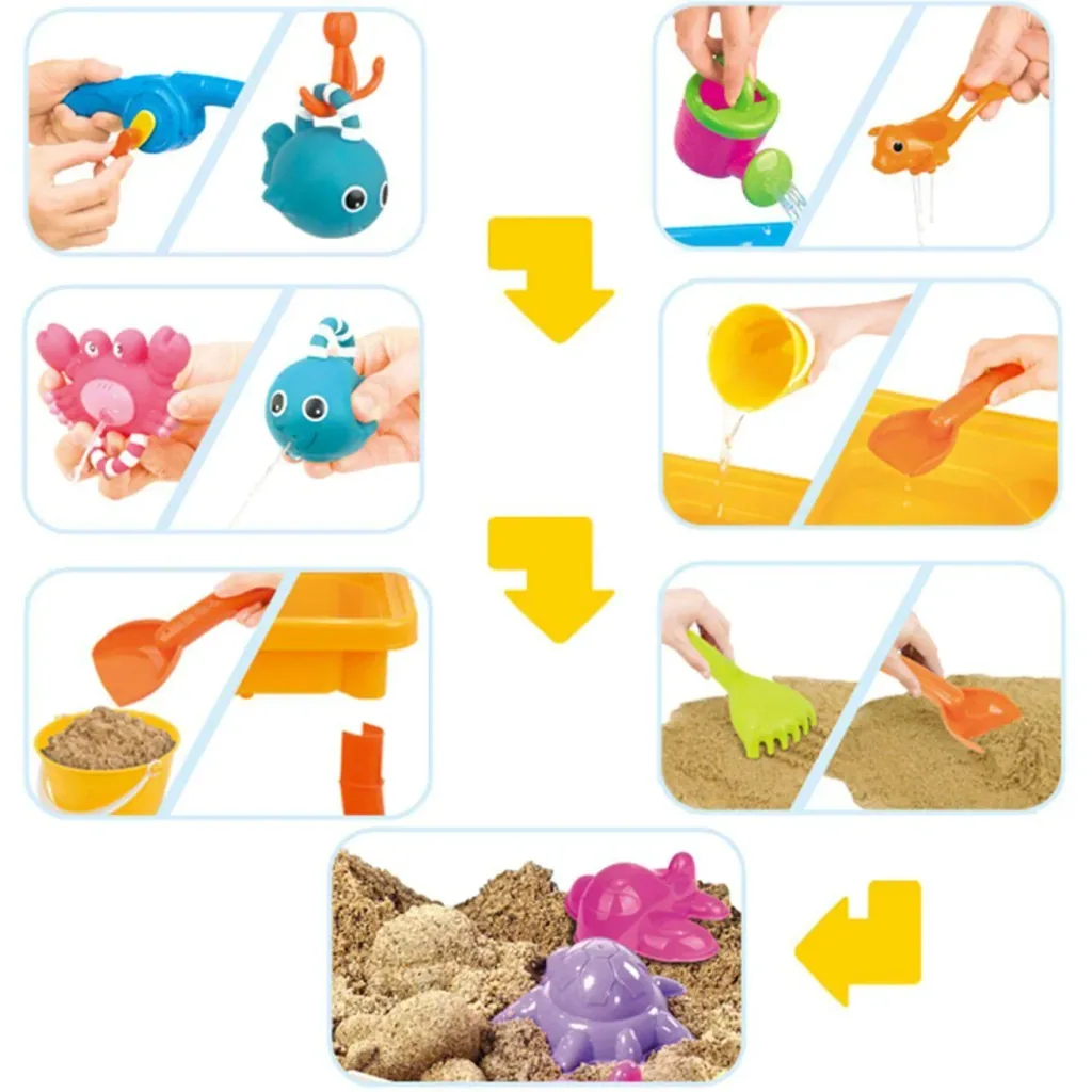 Spieltisch Sandkastentisch mit Zubehör
