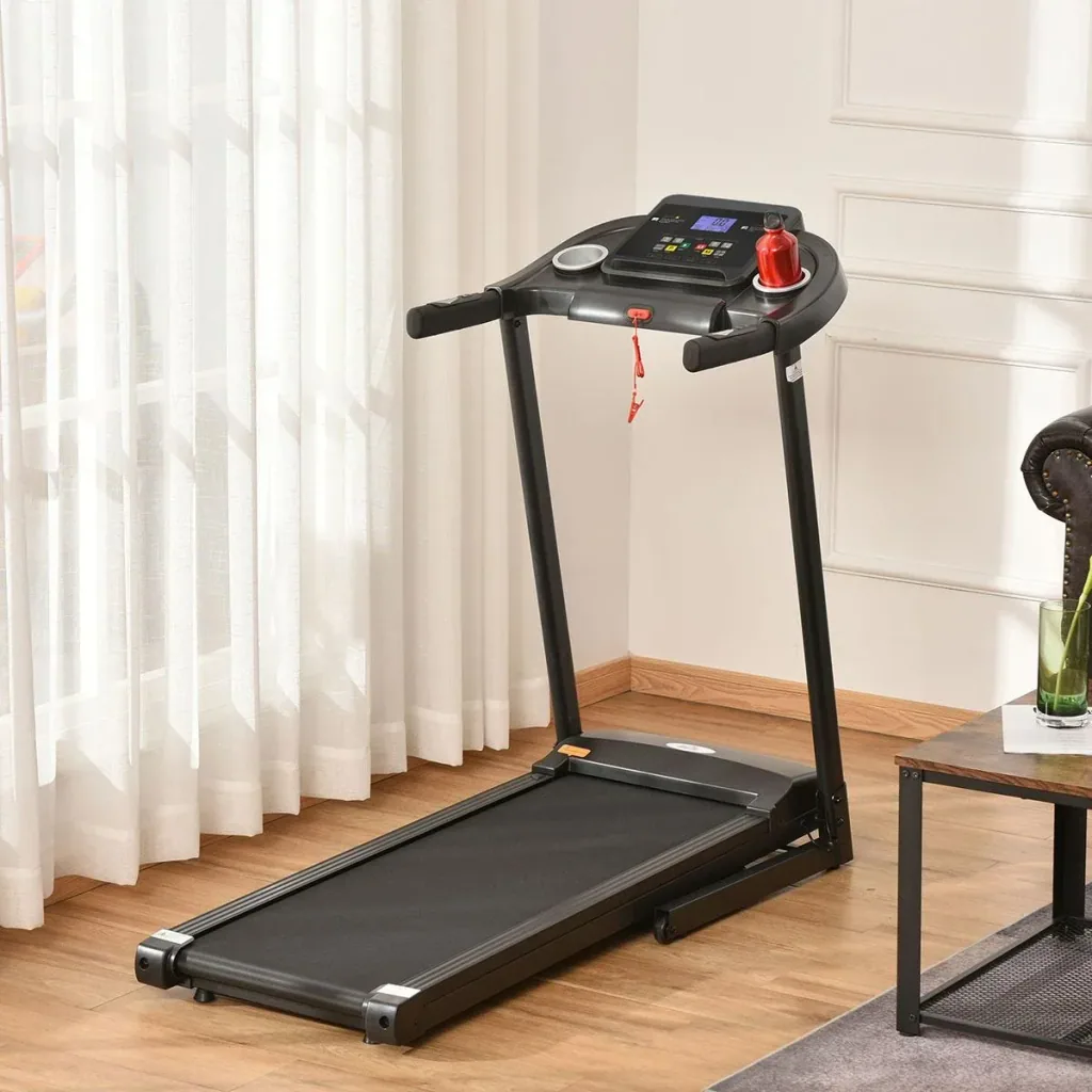 Laufband Klappbar elektrisch 500 W 1-12 km/h LED-Display Getränkehalter und Handyhalterung sehr gut geeignet für Home Gy