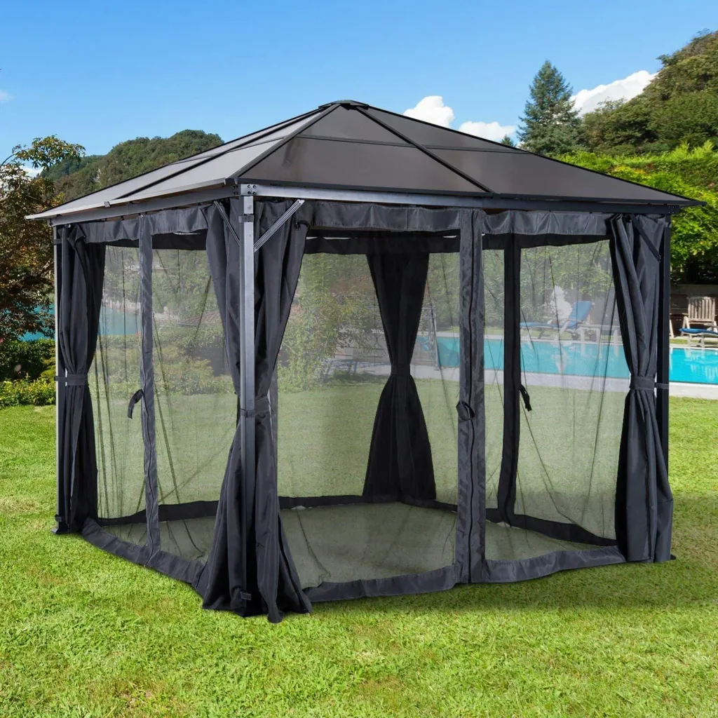 Gartenpavillon mit Seitenteilen