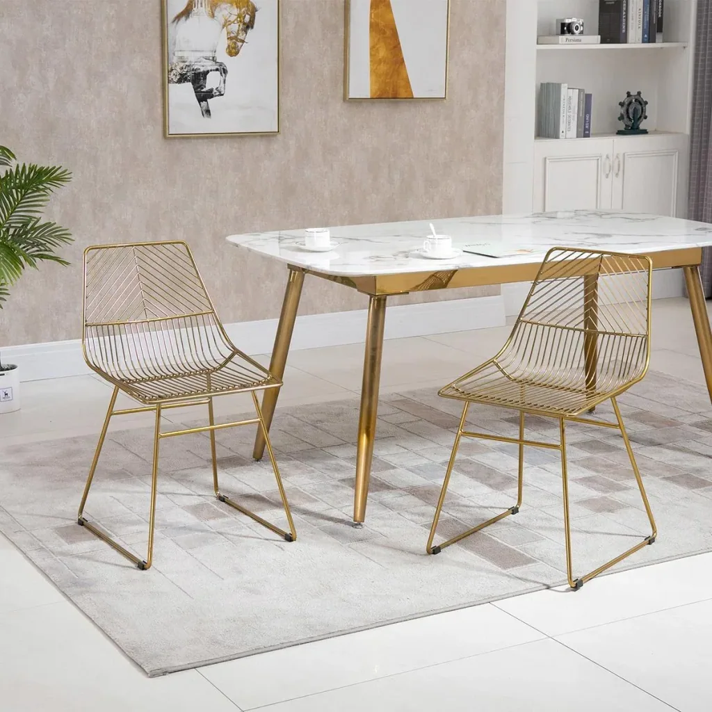2er-Set Esszimmerstühle Küchenstühle mit Rückenlehne und Anti-Rutsch-Füßen für Wohnzimmer Arbeitszimmer und Caf" luxuriö