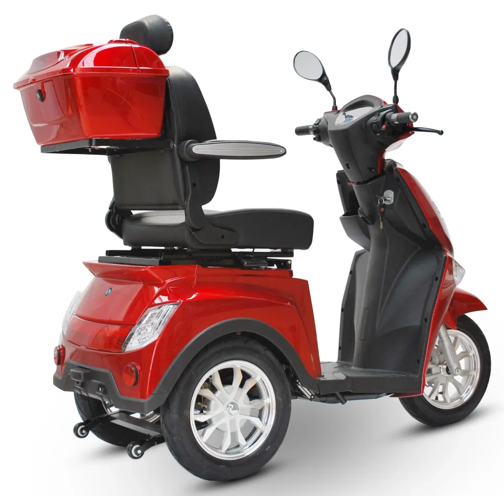 Elektromobil rot - herausnehmbarer Li-Io Akku 30 Ah - 25 km/h - 1000 Watt Seniorenmobil