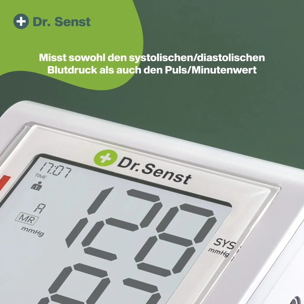 Oberarm-Blutdruckmessgerät, mit Pulsmessung und Arrhythmieerkennung