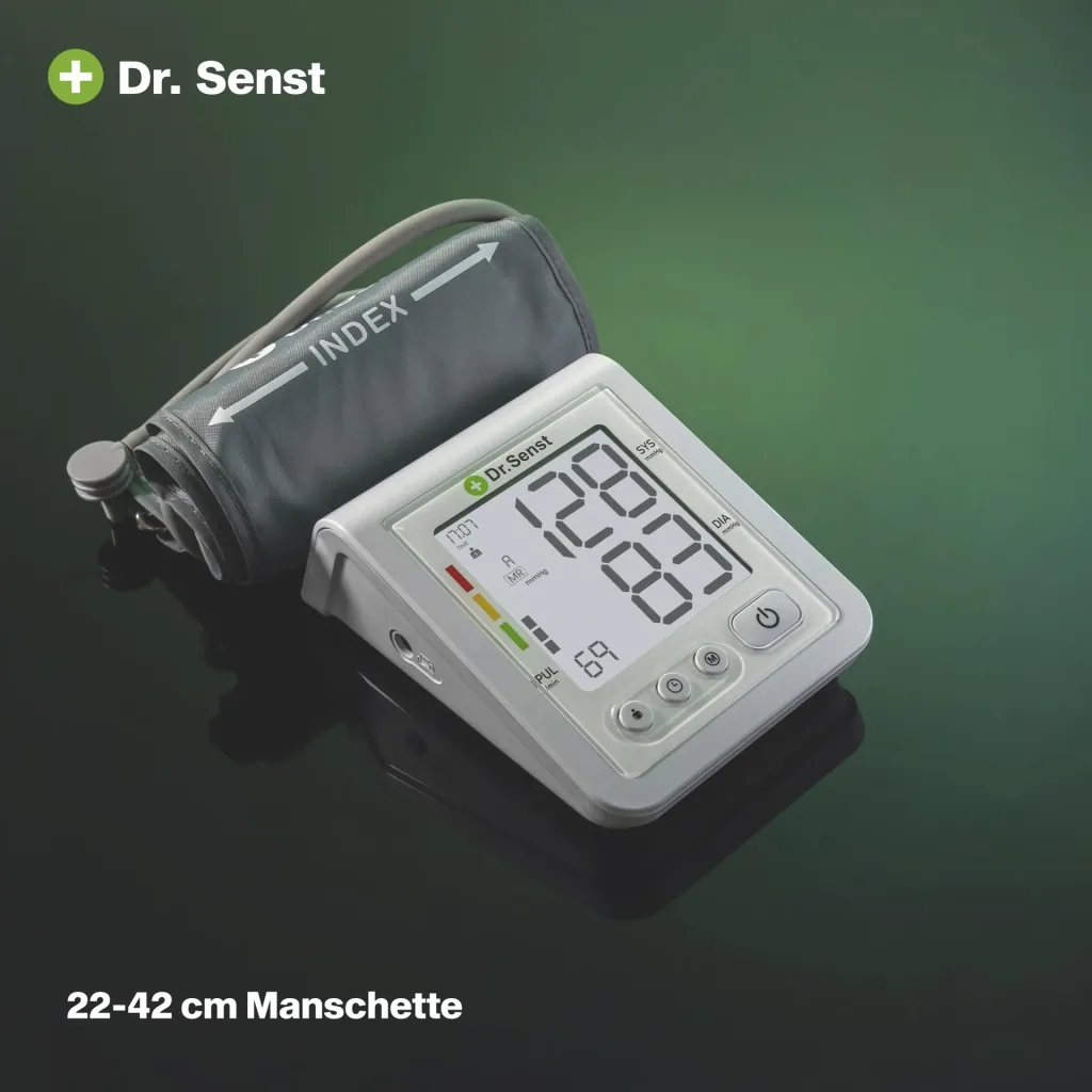 Oberarm-Blutdruckmessgerät, mit Pulsmessung und Arrhythmieerkennung