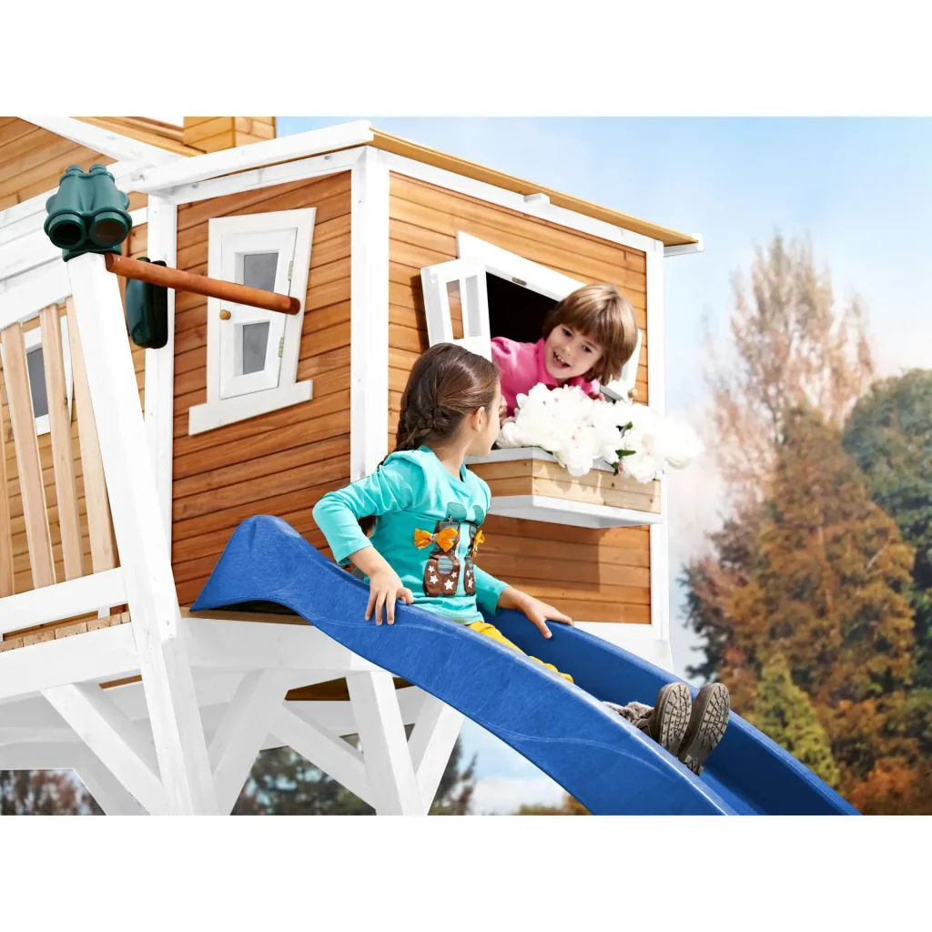Max Spielhaus Braun/Weiß - Blaue Rutsche