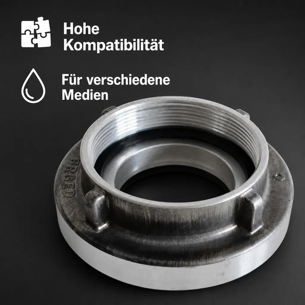 Storz Kupplung, Feuerwehrkupplung, B Kupplung 3 Zoll, Festkupplung
