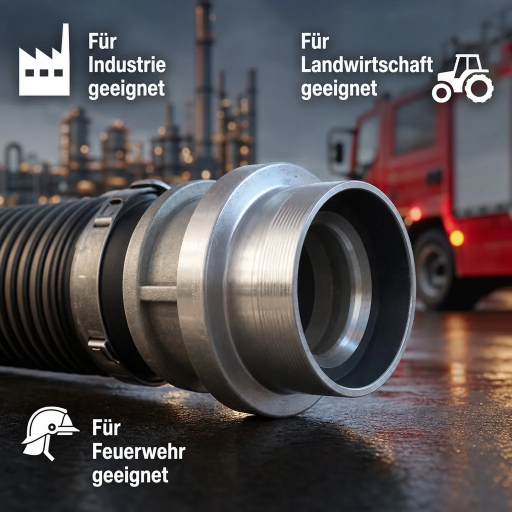 Storz Kupplung 3 Zoll, Feuerwehrkupplung B, Festkupplung, Saugkupplung