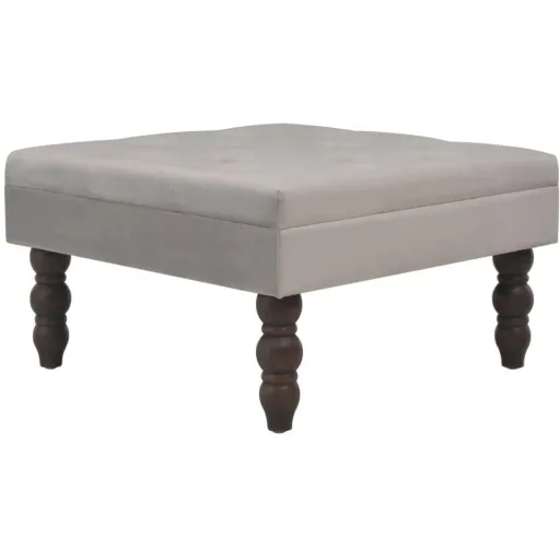 Hocker 60x60x36 cm Samt dunkelgrau