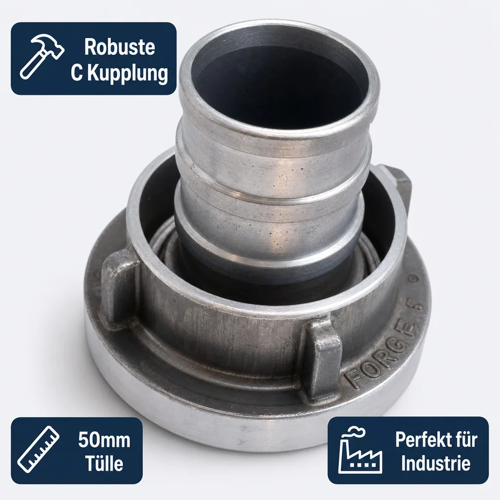 Storz Kupplung, C Kupplung 52mm, Feuerwehrkupplung, Schlauchkupplung