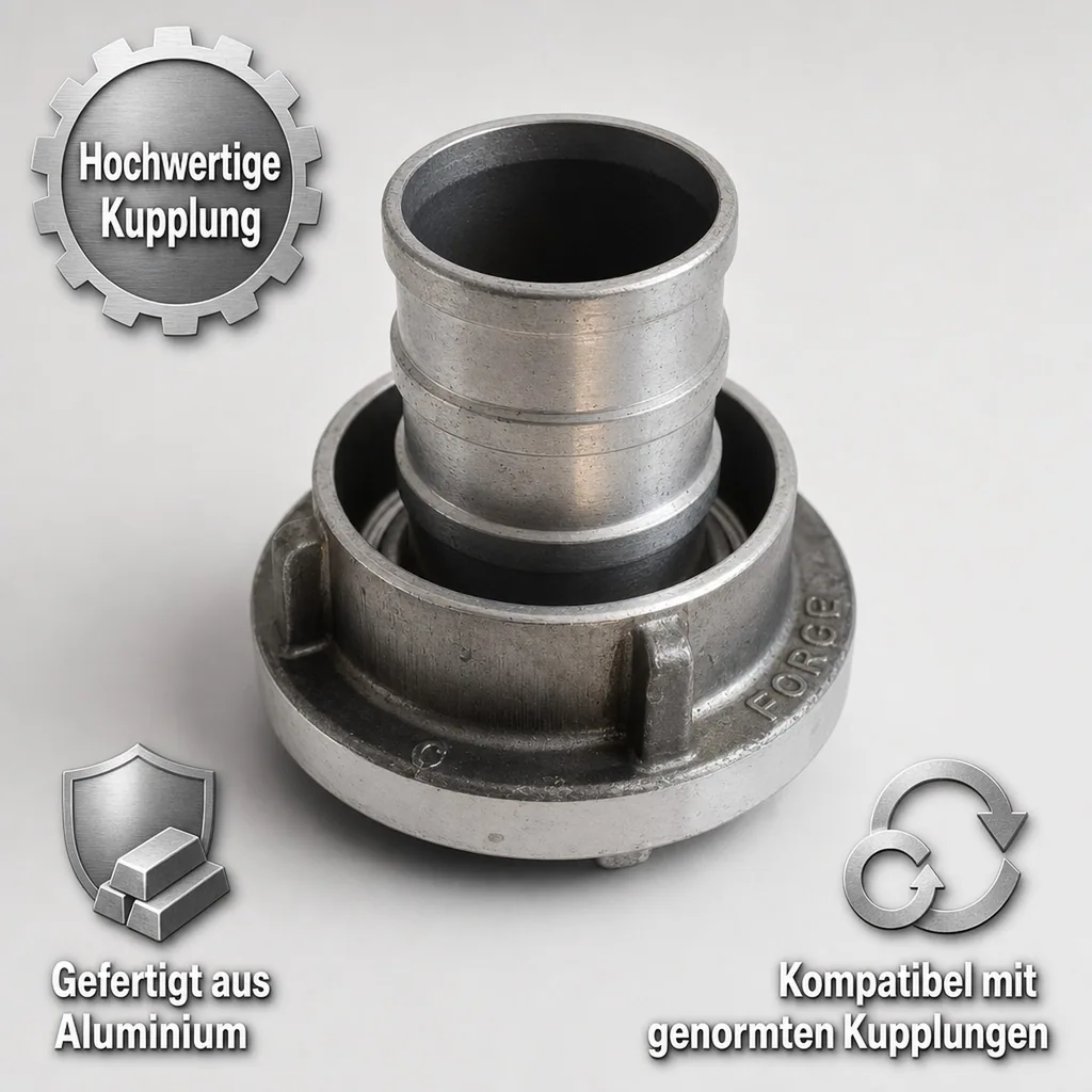 Storz Kupplung, C Kupplung 52mm, Feuerwehrkupplung, Schlauchkupplung
