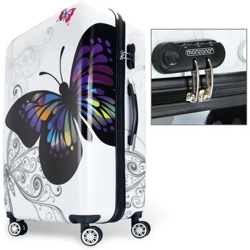 Hartschalenkoffer Butterfly M aus Polykarbonat 42L 56x37x23cm