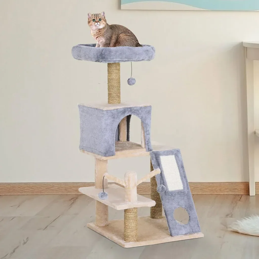 Kletterbaum für Katzen grau