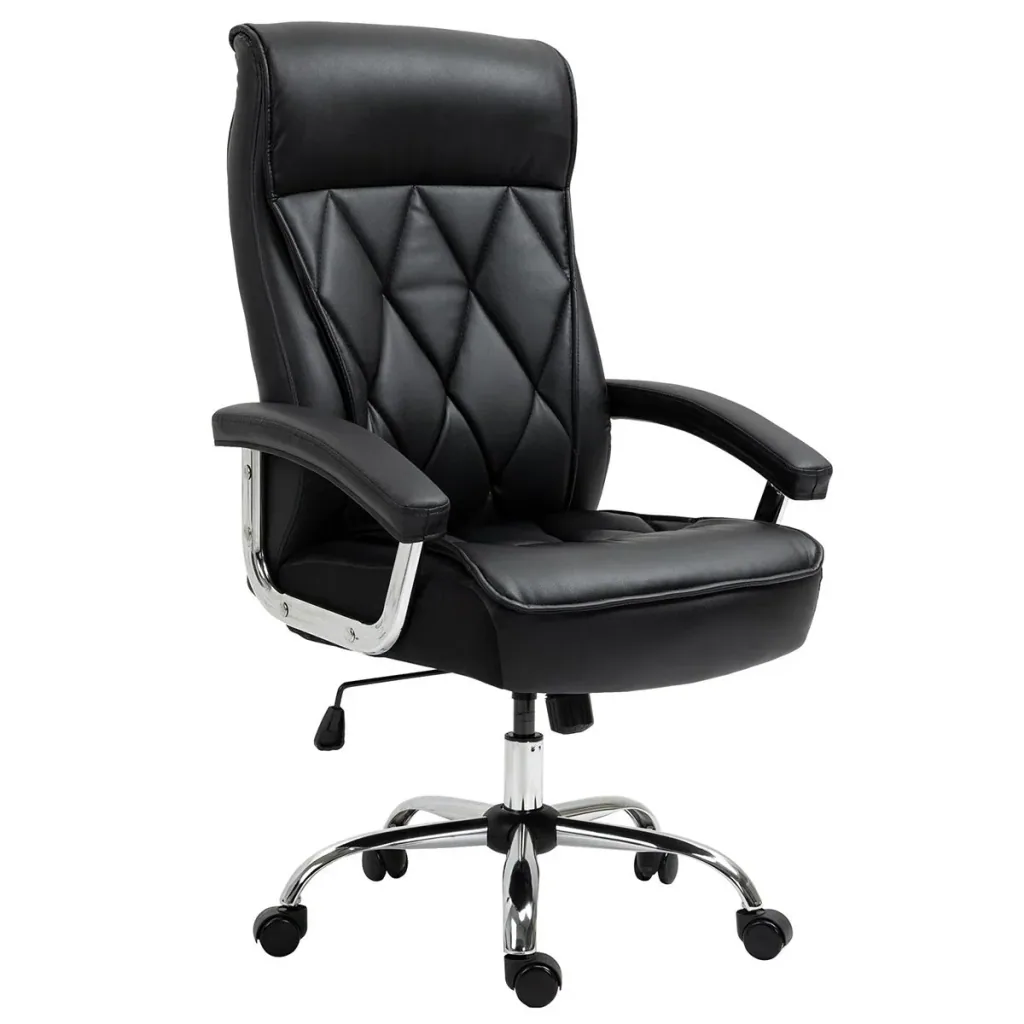 Chefsessel Bürostuhl Schreibtischstuhl Drehstuhl ergonomisch mit Wippenfunktion höhenverstellbar Rautenmuster modern ele