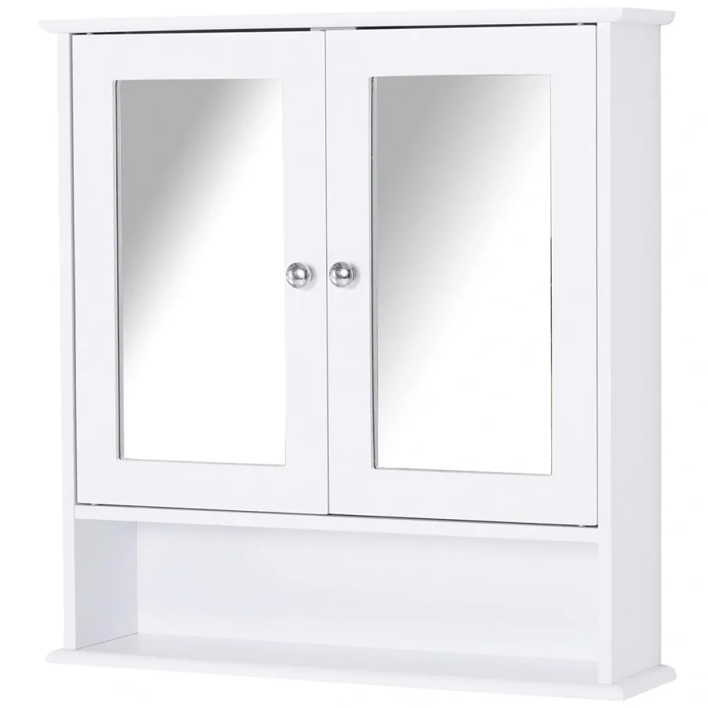 Spiegelschrank mit Ablage weiß