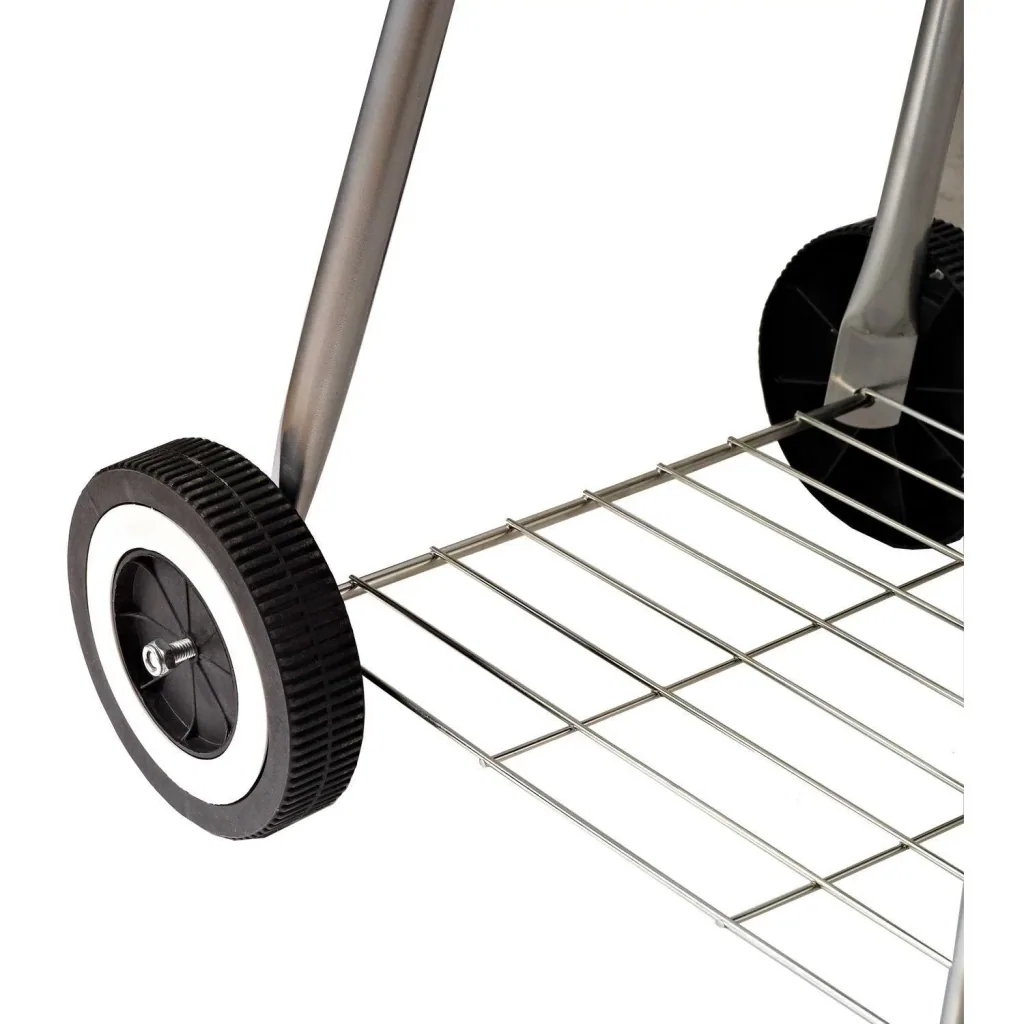 Holzkohlegrill Grillwagen auf Rollen Rot L45 x B47,5 x H70cm