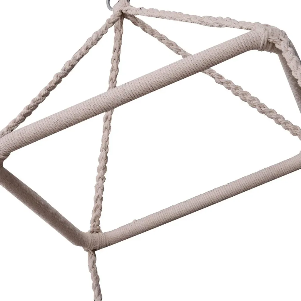 Hängesessel im Vintage-Stil beige