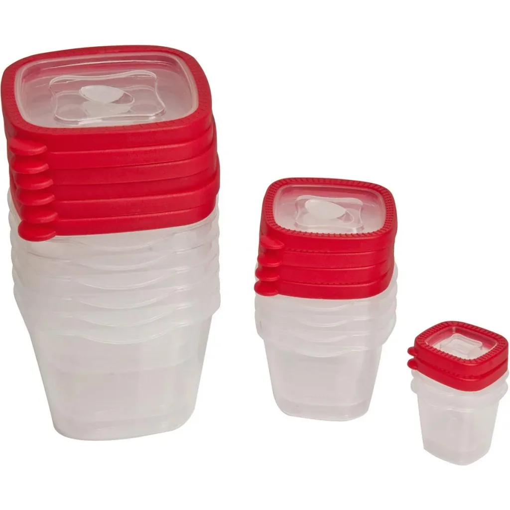 Edco Lebensmittel-Aufbewahrungsboxen 24 Stk. Rot BPA-frei