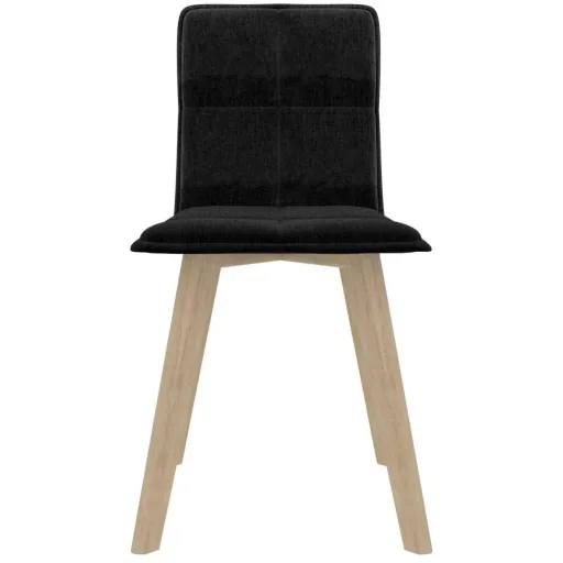 Esszimmerstühle 2 Stück Stoff schwarz