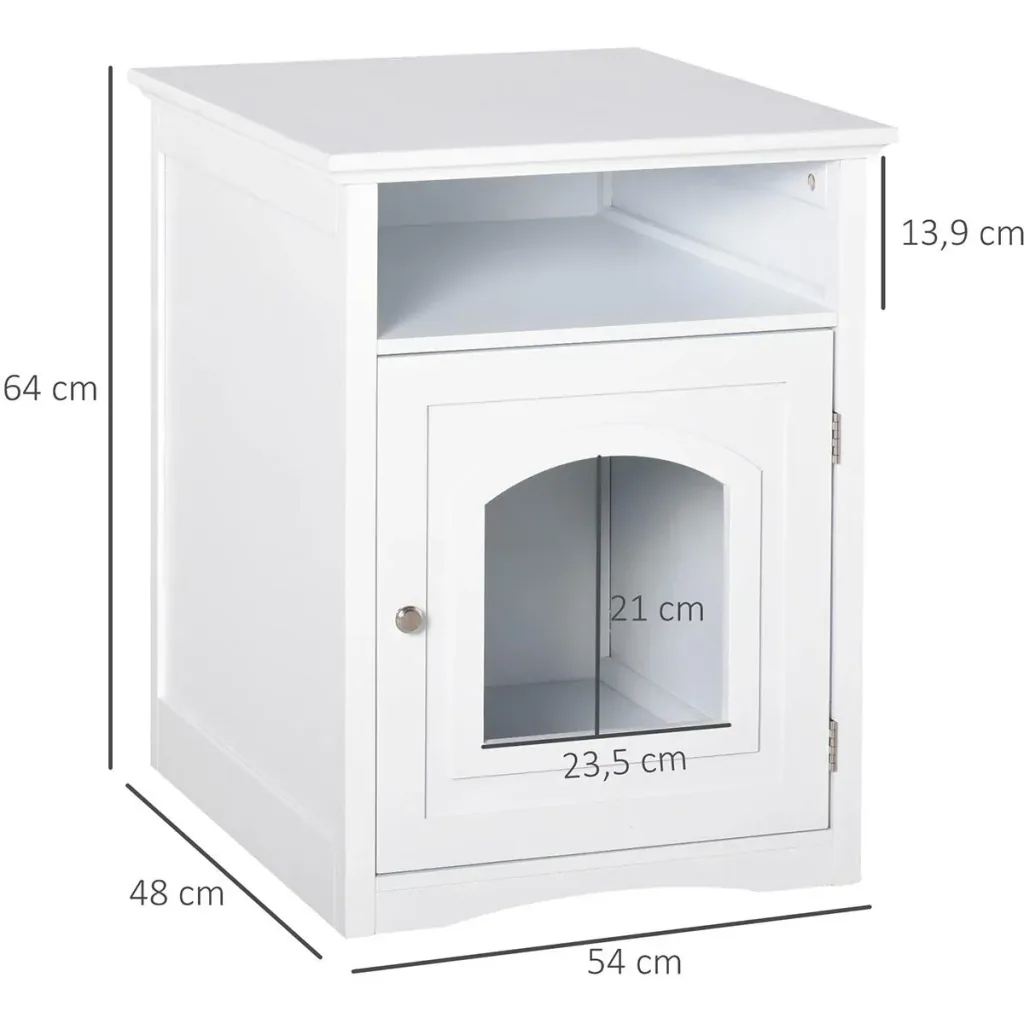 3in1 Toilettenschrank für Katzen weiß