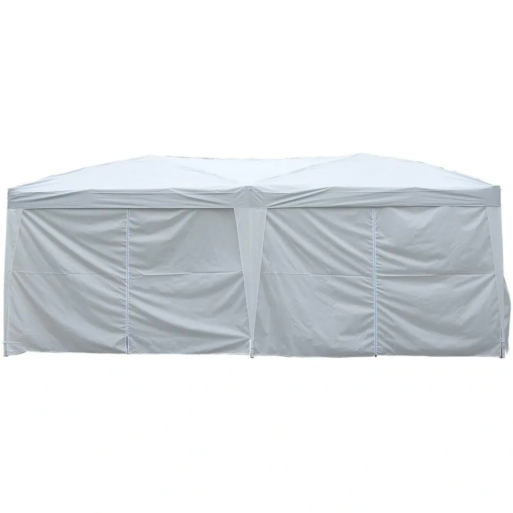 3x6 m Faltpavillon Pavillon Partyzelt Gartenzelt inkl. 6 Seitenteile Weiß