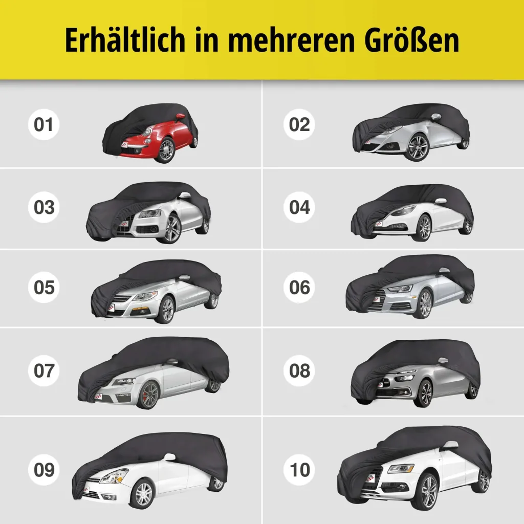 Autoabdeckplane indoor soft - Größe 10 - 531x590x155cm - PES - Elasthan