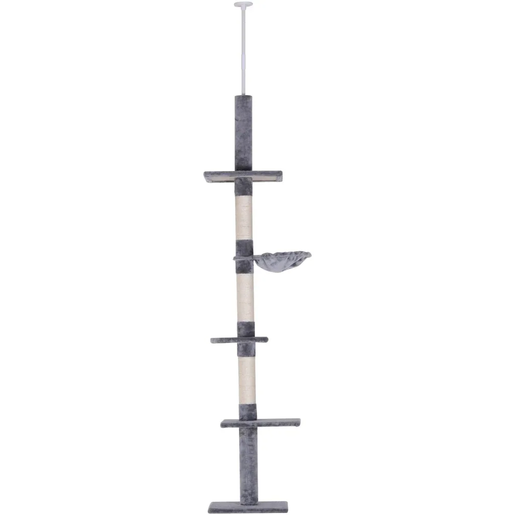 Kratzbaum Kletterbaum Spielbaum deckenhoch höhenverstellbar Katzenkratzturm für Katzen