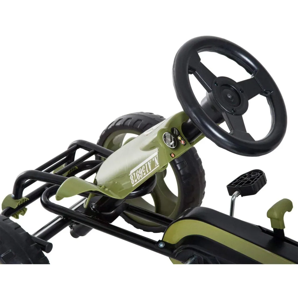 Tretauto Go Kart Tretfahrzeug ab 3 Jahre Grün 105 x 54 x 61cm